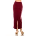 thumbnail image 3 of Women's Casual High Waist Back Slit Solid Bodycon Pencil Midi Skirt S-3XL, 3 of 6