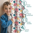 thumbnail image 3 of Blackout Kids Curtains,Colorful Football Helmets and Flowers Pattern Childrens Insulated Curtains Set Of 2,Bedroom Essentials,Toddler Room Decor 42"x84", 3 of 5