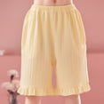 thumbnail image 4 of Jalioing Girls Summer Pajama Shorts Elastic Waist Ruffle Trim Loose Sleep Bottoms Kids Casual Basic Shorts, 4 of 5