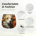 thumbnail image 6 of Lsque Vintage Colorful Flower Puppy Printed Women's Running Shorts with Liner Pockets,Elastic Quick Dry Workout Athletic Gym Yoga Shorts,Womens High Waist Shorts-Medium, 6 of 9