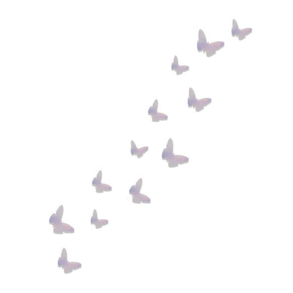 Mariposas 3D Pared Better Place Tornasol 12 Piezas 7-12Cm