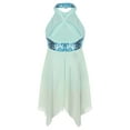 thumbnail image 2 of CHICTRY Girls Halter Glittery Lyrical Modern Dance Dress for Stage Performance, 2 of 7