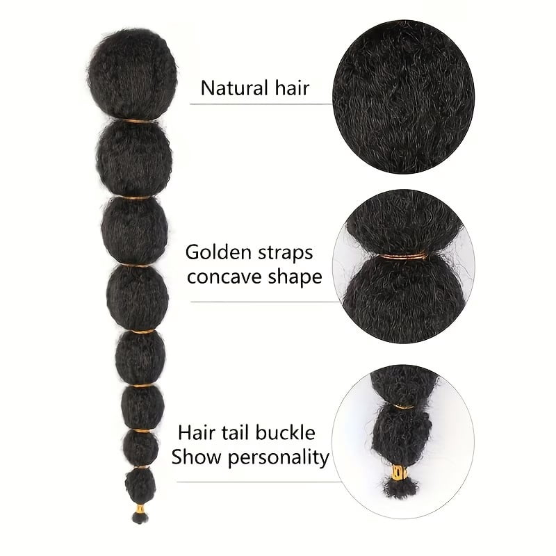 1pc, lantern ponytail lantern ponytail black 18 inches
