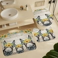 thumbnail image 6 of Rustic Farmhouse Donkey 4 Pcs Waterproof Shower Curtain Set,Vintage Western Saloon Cowboy Donkey Sunflower with Waterproof Toilet Cover Shower Mat Rugs, 6 of 8