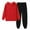 Red, variant on KAUOD Youth Kids Cotton Hoodies Set 2 Piece Loose Fit Pullover Sweatshirts Joggers Pants Outfits Boys Girls Sweatpants Clothes