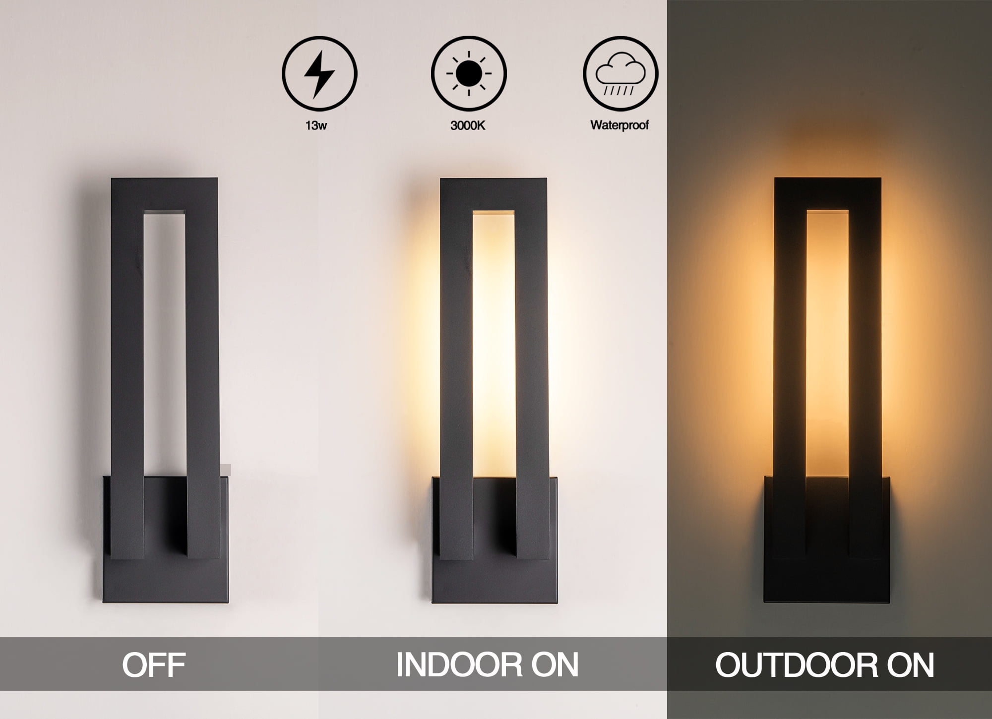 18"H Dimmable Modern LED Wall Sconce