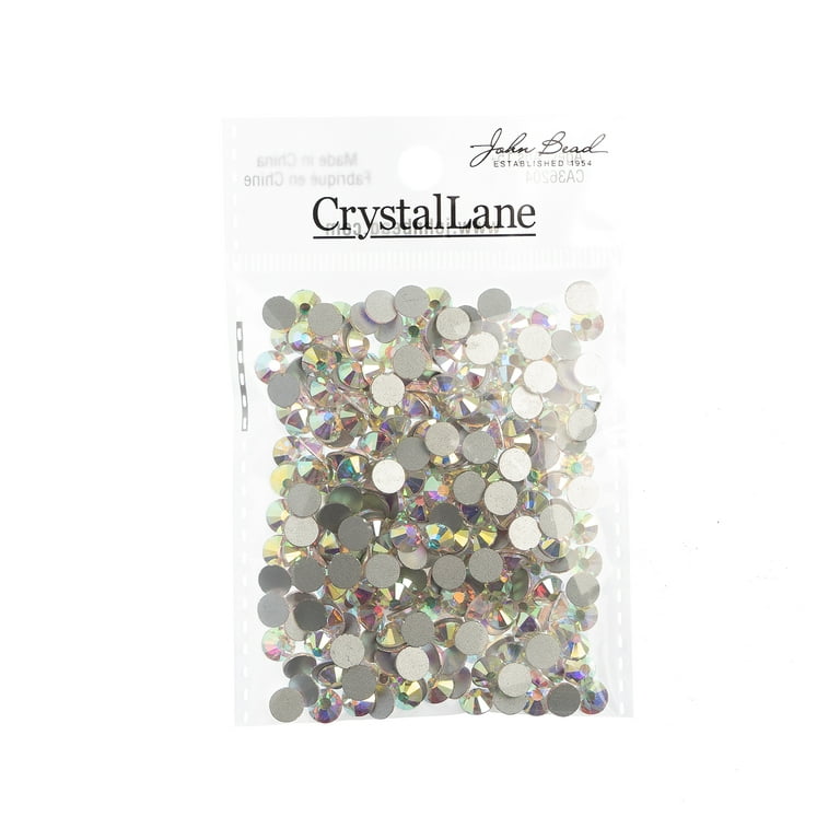 Crystal Lane DIY 288pcs SS30 (6.5mm) Metallic Silver | Glass Round Flat  Back Rhinestones
