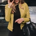 thumbnail image 5 of SJJYV Slim Fit Leather Jacket Women, Classic Moto Biker Pu Autumn & Winter Basic, 5 of 5