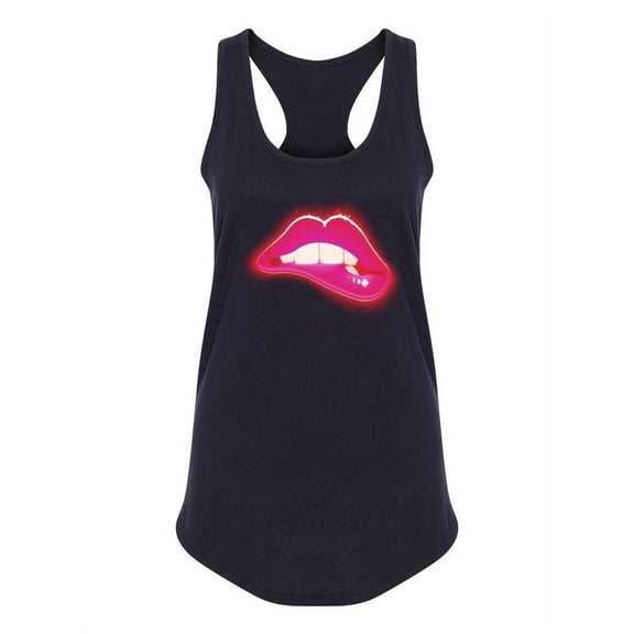Biting Lips Retro 1980s Style Tank Women -Image by Shutterstock, Female Small