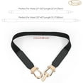 thumbnail image 7 of Women Stretchy Waist Belt Retro Elastic Skinny Belt for Ladies with Gold Buckle, 7 of 7