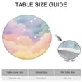 thumbnail image 6 of Soft Cloud Starry Scene Round Fitted Tablecloth with Elastic Edge,Dining Table Cover Waterproof,Outdoor Round Tablecloth for Camping,Dining,Indoor and Outdoor, 6 of 7