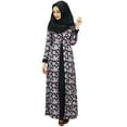thumbnail image 1 of Bimba Robe Abaya Maxi Pashmina Musulmane pour Femmes, Jilbab Floral avec Hijab, 1 of 7