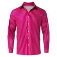 thumbnail image 3 of FEOYA Casual Striped Shirts for Men Business Long Sleeve Button Down Top Cotton Blouse Wedding Dress Shirts Regular Fit Shirts Work Office Outfit Lapel Collar L, 3 of 6