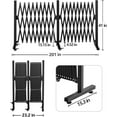 thumbnail image 4 of Aluminum Expandable Garden Fence, Portable Barricade Gate with Casters, Expansion Size 201×15.2×40.6 inches, Adjustable Flexible Fence Mobile Barricade Safety Barrier, 4 of 9