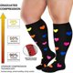 thumbnail image 1 of 4 pares de calcetines de compresión de talla grande para mujeres y hombres, pantorrilla ancha 20-30 mmHg, calcetines de soporte extragrandes para enfermeras., 1 of 3