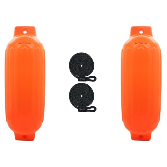 Extreme Max 3006.8555.2 BoatTector Inflatable Fender Value 2-Pack - 10" x 30", Neon Orange