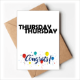 thumbnail image 1 of Stylish Characters Thursday Wedding Cards Congratulations Greeting Envelopes, 1 of 3