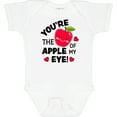 thumbnail image 3 of Inktastic Youre the Apple of My Eye Valentine Pun with Cute Apple Boys or Girls Baby Bodysuit, 3 of 5