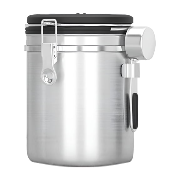 ACDANC Coffee Canister,Coffee Container with Scoop Airtight Stainless Steel Kitchen Food Storage Container for Grounds Coffee,Beans,Tea,Flour,Cereal,Sugar (1.8L)