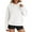 White, variant on Kawaii Clothes Women's Solid Color Sweatshirt Women's Casual Solid Color Hooded Sweatshirt With Pocket Comfortable Pullover Hoodie For Everyday Wear