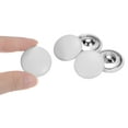 thumbnail image 4 of Uxcell 15 Pcs 44L Leather Covered Button 28mm Metal Shank Round Sewing Buttons for Suits Dress Blouses White, 4 of 7