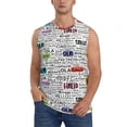 thumbnail image 2 of Lsque Hello Print Men's Cotton Blend Sleeveless Muscle Shirts (S-3XL)- Moisture Wicking, Odor Protection, UPF 30+,Small, 2 of 8