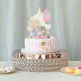 thumbnail image 5 of Balsa Circle 13.5" Rose Gold Metal Beaded Cake Stand Cake Holder, 5 of 8