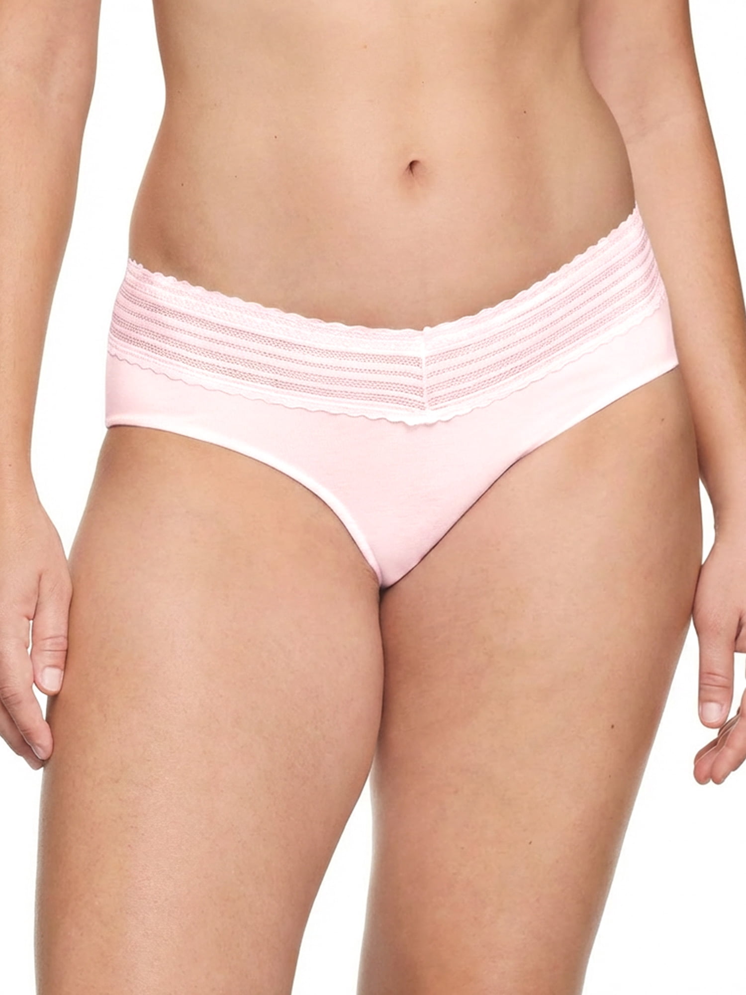 Warners® Blissful Benefits Women's Dig-Free Comfort Mid Waist Cotton Hipster with Lace 3-Pack S-3XL