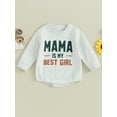 thumbnail image 2 of Wassery Infant Baby Boys Romper Fall Clothes Letters Print Long Sleeve Bodysuits 3M 6M 12M 18M Newborn Onsie Jumpsuit 0-18 Months, 2 of 9