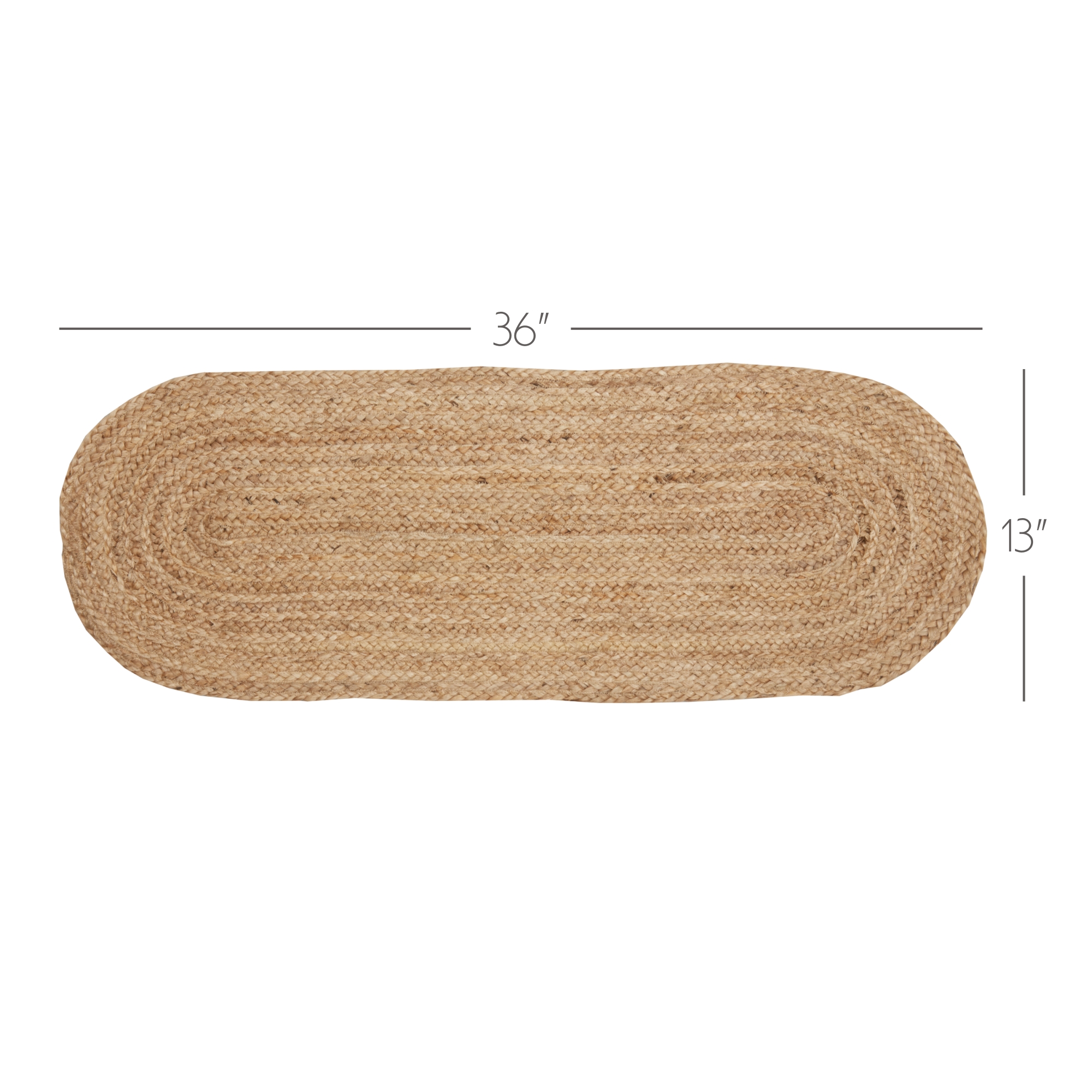 VHC Brands Coastal Farmhouse Jute Table Runner, Natural, 13x36