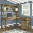 thumbnail image 2 of Bush Furniture Key West 60W L Shaped Desk with Hutch and 2 Drawer Mobile File Cabinet, 2 of 9