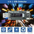 thumbnail image 3 of Amdohai 3 in 1 USB Detector Multifunctional USB Tester Multimeter Voltage Current Capacity Monitor Meter Voltmeter Ammeter LCD Display Screen, 3 of 8