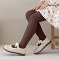 thumbnail image 2 of Pretxorve Kids Girls Tights Solid Knit Bow Dance Stretchy Casual Daily Wear Bottoms Sizes 2-7Y, 2 of 5
