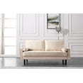 thumbnail image 3 of Uspridefurniture Hazen 2Pcs Velvet Living Room Set, Sofa Loveseat,Beige, 3 of 7