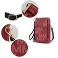 thumbnail image 3 of MKF Collection Vegan Leather Women's Phone Wristlet Wallet Bag, Crossbody Purse Handbag by Mia K - Burgundy, 3 of 9