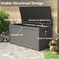 thumbnail image 2 of Bifanuo 260 Gallon Resin Deck Box with Built-in Steel Beams, Large Weatherproof and UV Resistant Indoor & Outdoor Storage Box for Patio Cushions, Pool Supplies, Patio Furniture, 2 of 7