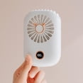 thumbnail image 3 of Mini ventilador de mano, ventilador de cuello portátil Personal con cordón, ventilador de escritorio USB, ventilador recargable para viajes en blanco Baoblaze Ventilador de cuello colgante, 3 of 8