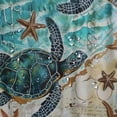 thumbnail image 5 of Orinice  Turtle Shower Curtain Nautical Green Sea Turtles Beach Theme Shower Curtain Set Bathroom Decor with 12 Hooks Waterproof Washable Polyester Fabric for Shower Bathtub 69x72, 5 of 7