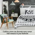 thumbnail image 5 of PiccoCasa Bohemian Duvet Cover Set 4 Piece Microfiber Bedding for Twin Bed, White and Black, 5 of 6