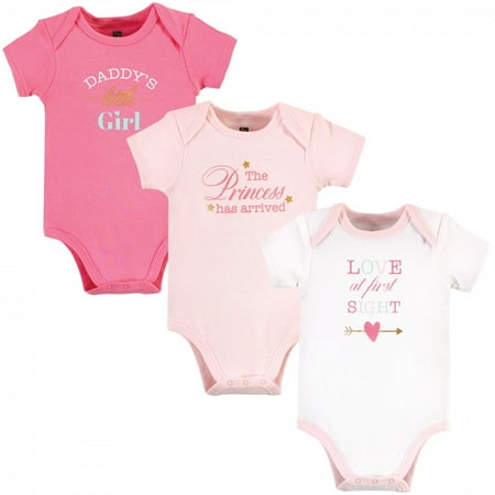 

Hudson Baby Infant Girl Cotton Bodysuits Daddys Girl 9-12 Months