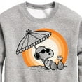 thumbnail image 3 of Peanuts - Summer Edition - Snoopy & Woodstock Relaxing - Toddler & Youth Crewneck Fleece Sweatshirt, 3 of 5