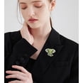 thumbnail image 2 of Green Fashion Elephant Lapel Brooch Pin for Women Rhinestone Animal Clip Collar Sweater Clothes Brooches Pins, 2 of 3