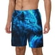 thumbnail image 1 of Balery Wolf Bañador para hombre, shorts de playa de secado rápido con entrepierna y forro de compresión-Small, 1 of 6