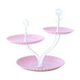 3 Tier Plastic Dessert Stand Fruit Serving Tray for Wedding, Party ...