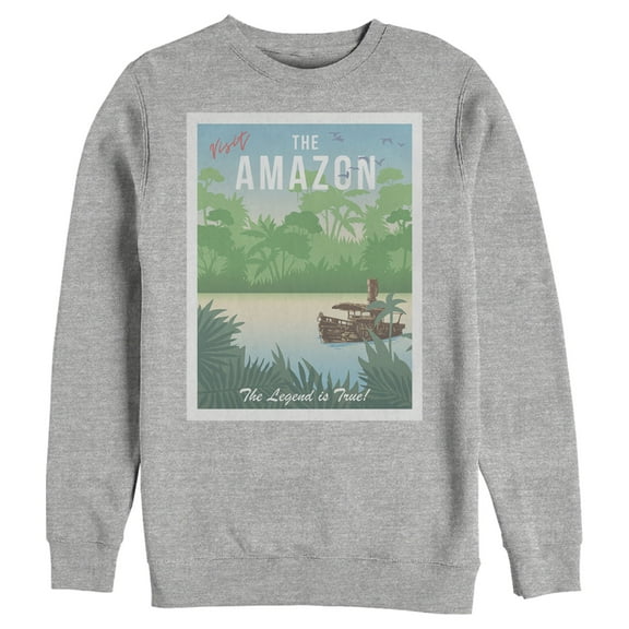 Men's Jungle Cruise Visit the Amazon  Sweatshirt Athletic Heather Medium