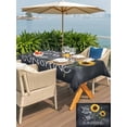 thumbnail image 4 of Outdoor Tablecloth with Umbrella Hole and Zipper, Sunflowers Rectangle Table Cloth 60x84 Inch Waterproof Tablecloth, Classic Bee You Are My Sunshine Black Picnic Table Cover for Patio Camping, 4 of 7