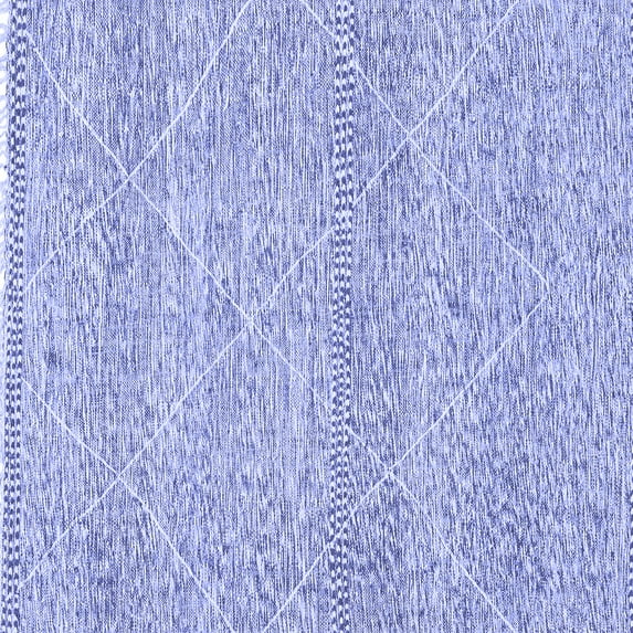 Ahgly Company Indoor Square Abstract Blue Modern Area Rugs, 4' Square