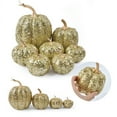 thumbnail image 5 of Taicans ‌7PCS Glitter Pumpkin Decor Set - Halloween Thanksgiving Table Decorations,Gold Plastic Fall Centerpiece Ornaments for Party,Wedding & Home‌, 5 of 6