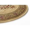 thumbnail image 5 of Sensation Traditional 8' Round Ivory and Scarlet Polypropylene Indoor Area Rug, 5 of 6