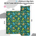 thumbnail image 5 of Green Cartoon Dinosaurs Jungle Pattern Teens Toddler Nap Mat with Pillow, Sleeping Mat Bag for Preschool Daycare 60"x20", 5 of 6